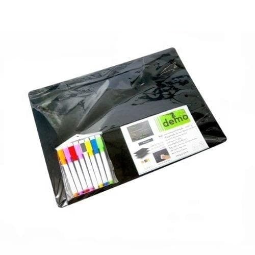 กระดานบอร์ด เดโม แม่เหล็กติดตู้เย็น สีดำ พร้อมปากกา (A3)