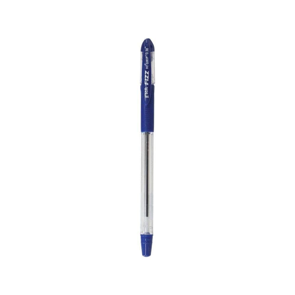 ปากกาเจล GSOFT FIZZ HI GRIP 0.38 มม. สีน้ำเงิน