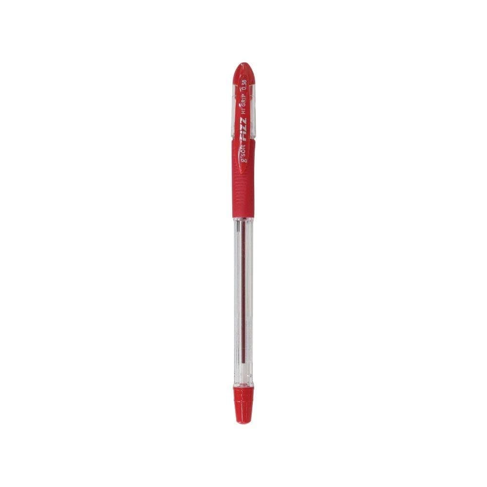 ปากกาเจล GSOFT FIZZ HI GRIP 0.38 มม. สีแดง