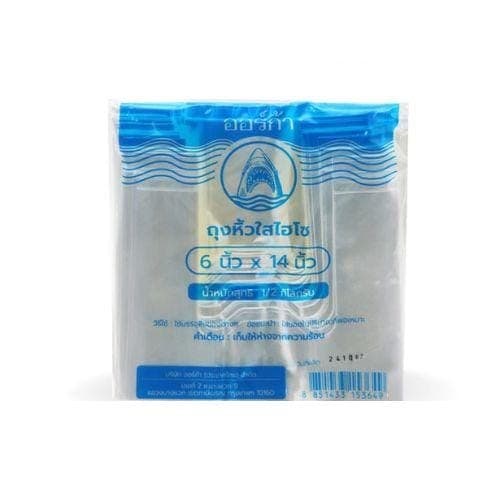 ถุงหูหิ้วใสไฮโซ ORCA 6 x 14 นิ้ว