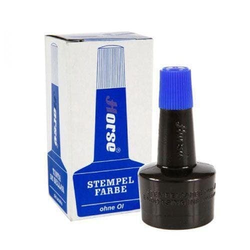 หมึกเติมแท่นประทับ ตราม้า 28 cc. สีน้ำเงิน