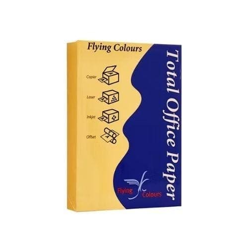 กระดาษถ่ายเอกสารสี Flying No.16 สีเหลืองเข้ม 80G