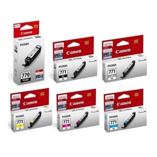 หมึกอิงค์เจ็ท CANON PGI-770XL BK / CLI-771XL BK / CLI-771XL C / CLI-771XL M / CLI-771XL Y