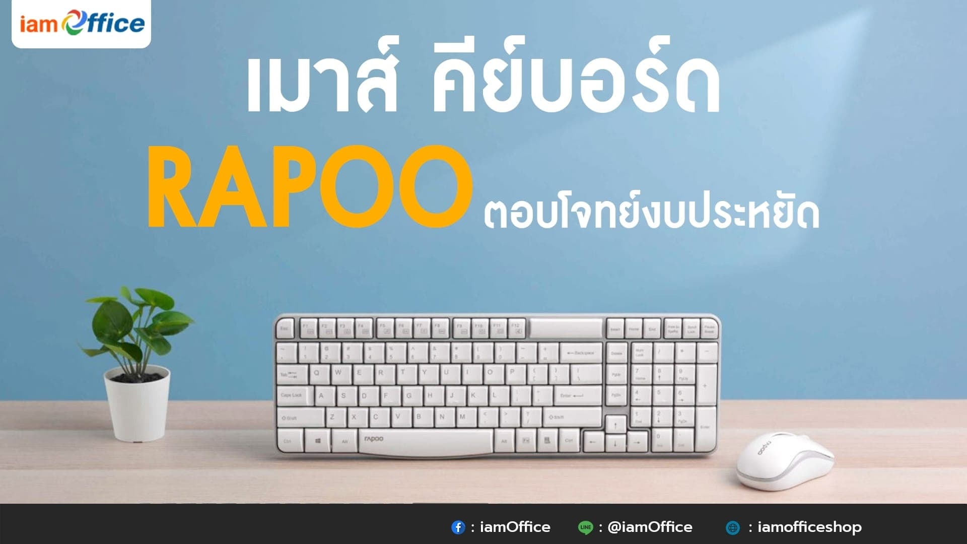 เมาส์ คีย์บอร์ด Rapoo ตอบโจทย์งบประหยัด