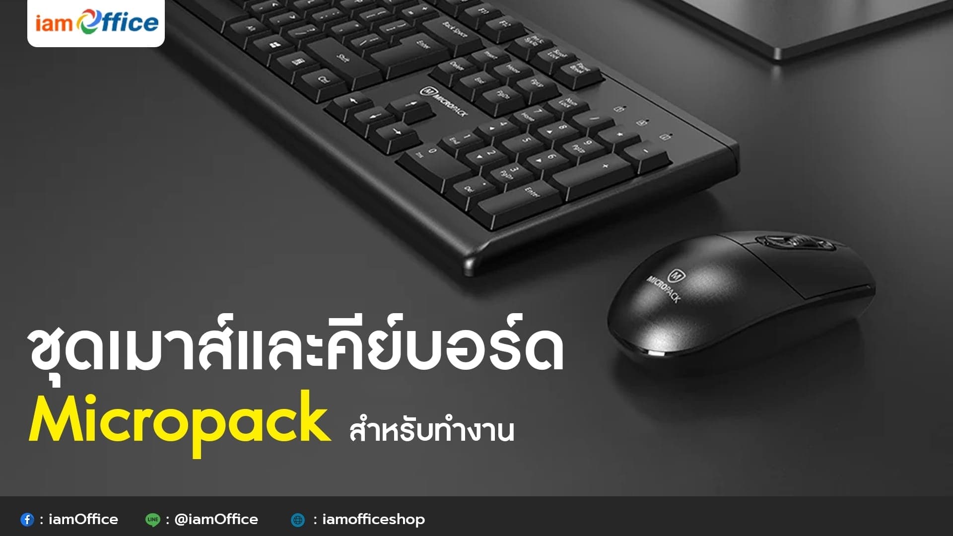 ชุดเมาส์และคีย์บอร์ด Micropack สำหรับทำงาน