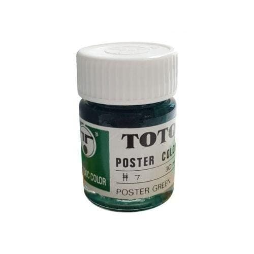 สีโปสเตอร์ Toto No.7 สีเขียวแก่ (1 OZ.)