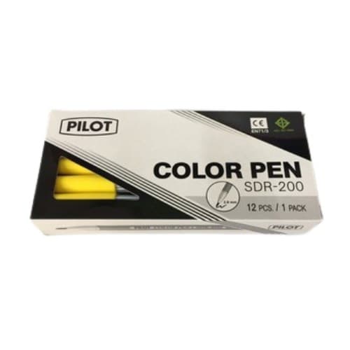 ปากกาเมจิก ไพล็อต No.SDR-200 สีเหลือง