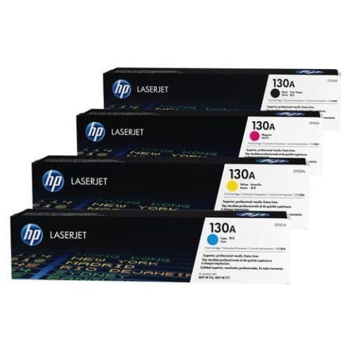 หมึกโทนเนอร์เลเซอร์ HP 130A (CF350A BK) / HP 130A (CF351A C) / HP 130A (CF353A M) / HP 130A (CF352A Y)