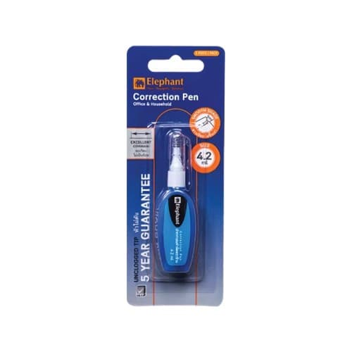 ปากกาลบคำผิด Elephant 4.2 ml.