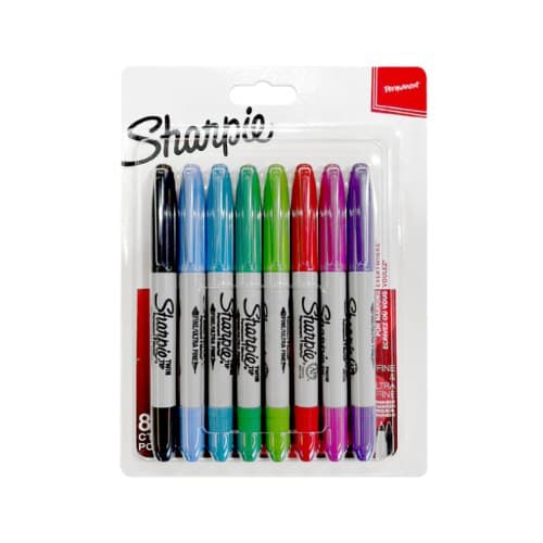 ปากกาเคมี Sharpie Twin Tip 8 สี