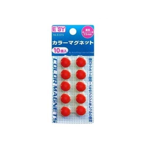 เม็ดแม่เหล็ก E'sy 15 มม. สีแดงทึบ