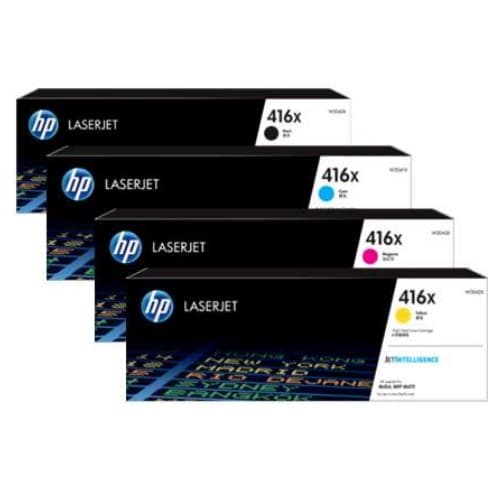 หมึกโทนเนอร์เลเซอร์ HP 416X (W2040X BK) / HP 416X (W2041X C) / HP 416X (W2043X M) / HP 416X (W2042X Y)