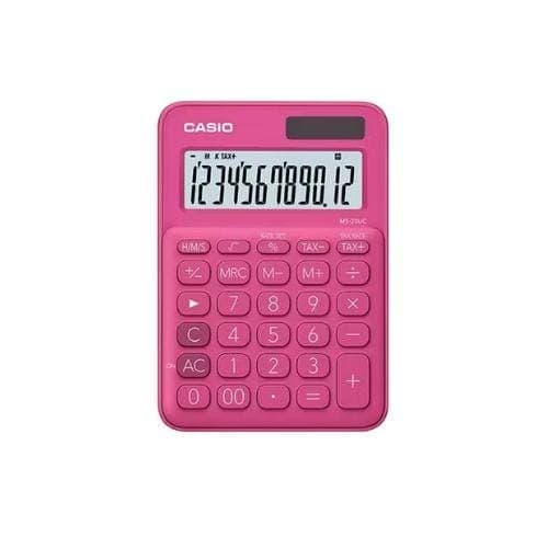 เครื่องคิดเลข CASIO รุ่น MS-20UC สีแดง 12 หลัก