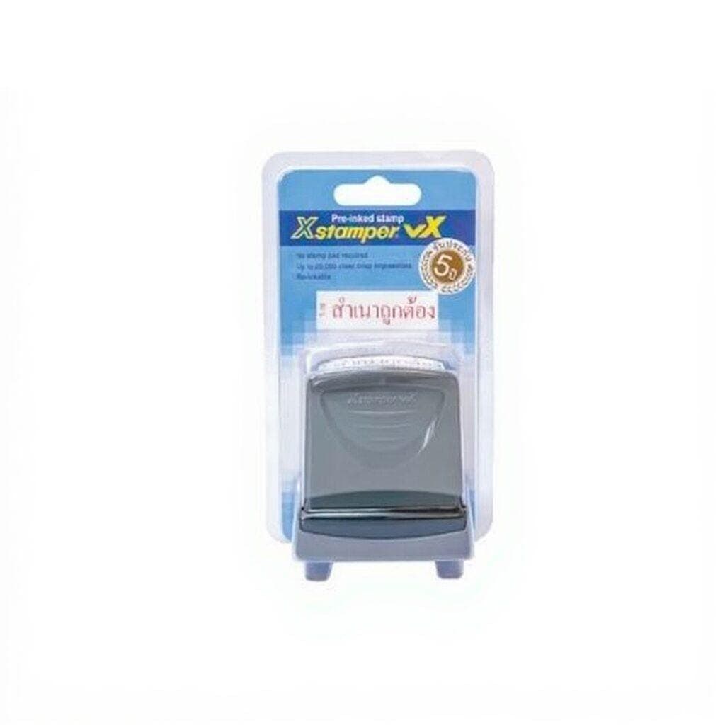 ตรายางหมึกในตัว Xstamper No.T19 สำเนาถูกต้อง สีแดง
