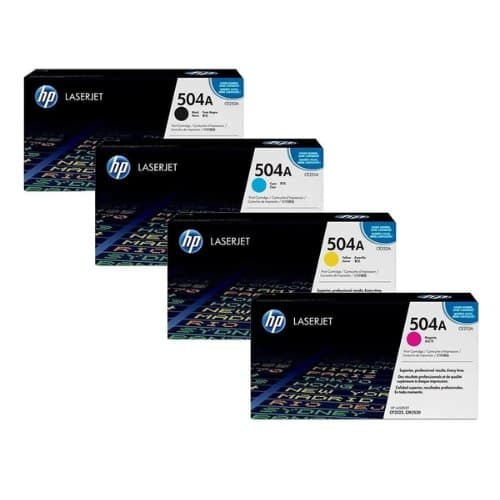 หมึกโทนเนอร์เลเซอร์ HP 504A (CE250A BK) / HP 504A (CE251A C) / HP 504A (CE253A M) / HP 504A (CE252A Y)