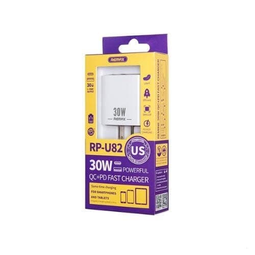 ที่ชาร์จ USB 30W PD Fast Remax No.RP-U82 (สีขาว)