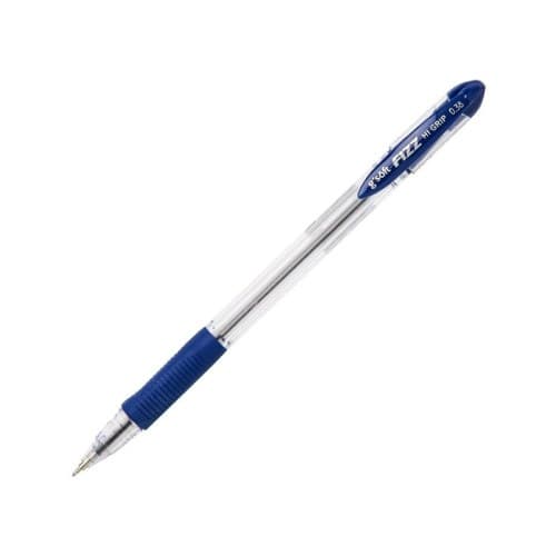 ปากกาเจล จีซอฟท์ FIZZ HI GRIP 0.38 มม. สีน้ำเงิน
