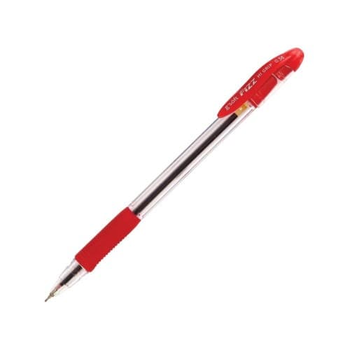 ปากกาเจล จีซอฟท์ FIZZ HI GRIP 0.38 มม. สีแดง