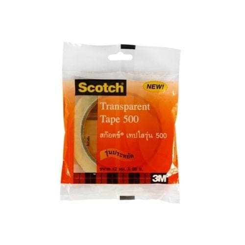 เทปใส Scotch No.500 1/2 นิ้ว x 72 หลา