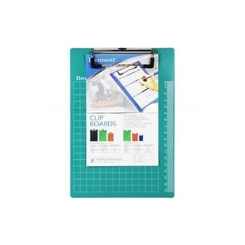 คลิปบอร์ดพลาสติก Bennon CB-13 สีเขียว (A5)