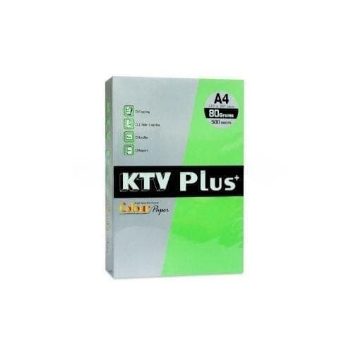กระดาษถ่ายเอกสารสี KTV Plus 80G A4 สีเขียว