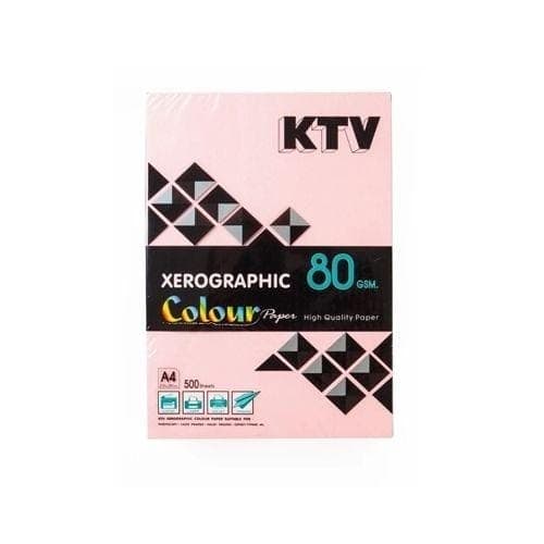 กระดาษถ่ายเอกสารสี KTV 80G A4 สีชมพู