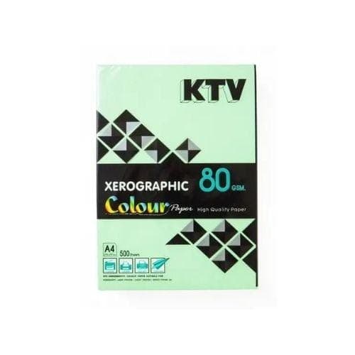 กระดาษถ่ายเอกสารสี KTV 80G A4 สีเขียว