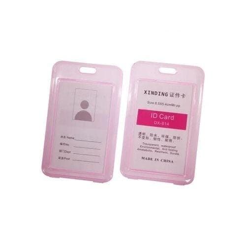 กรอบพลาสติกใส่บัตร No.DX-814 สีชมพู