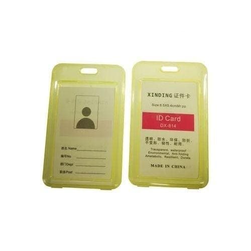 กรอบพลาสติกใส่บัตร No.DX-814 สีเหลือง