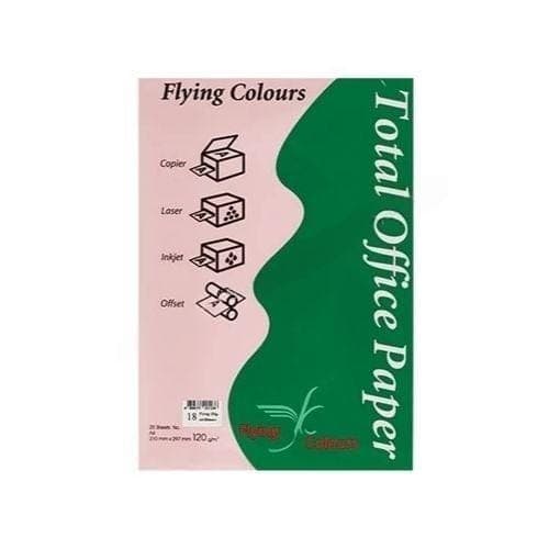 กระดาษถ่ายเอกสารสี Flying No.18 สีชมพูอ่อน 120G