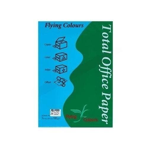 กระดาษถ่ายเอกสารสี Flying No.20 สีฟ้าน้ำทะเล 120G