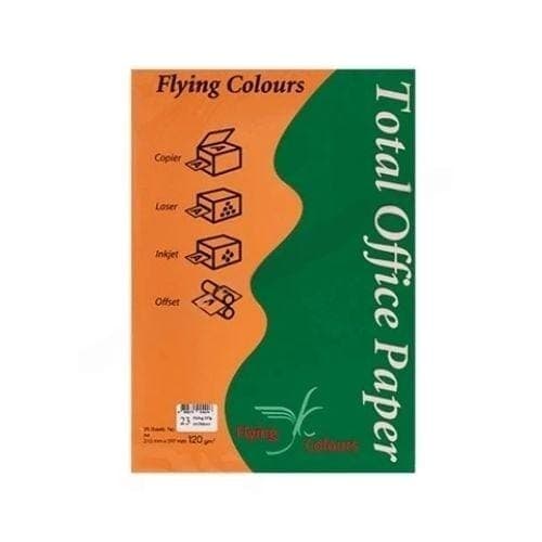 กระดาษถ่ายเอกสารสี Flying No.23 สีส้มเข้ม 120G