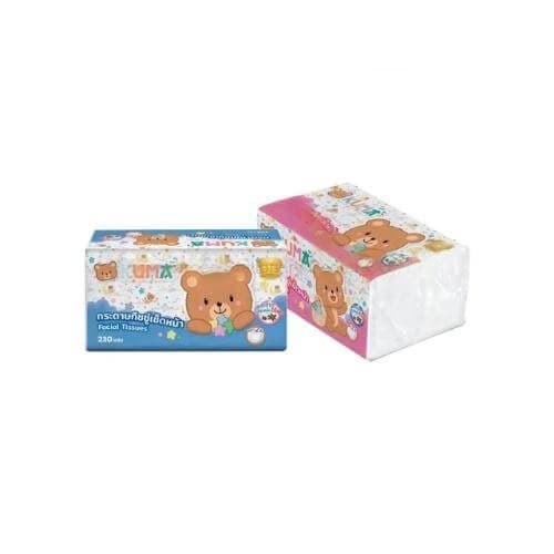 กระดาษทิชชู่เช็ดหน้า KUMA 230 แผ่น