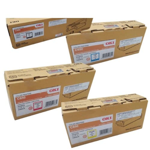 หมึกโทนเนอร์เลเซอร์ OKI C650 BK / C / M / Y