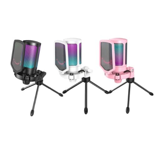 ไมโครโฟนสำหรับ Streaming Fifine A6V USB Mic w/ Tripod Stand RGB