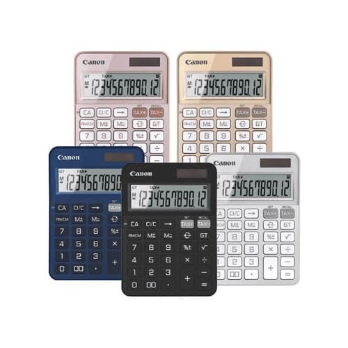 เครื่องคิดเลข CANON KS-125T (สี : (ชมพู / เงิน / ทอง / ดำ / น้ำเงิน)