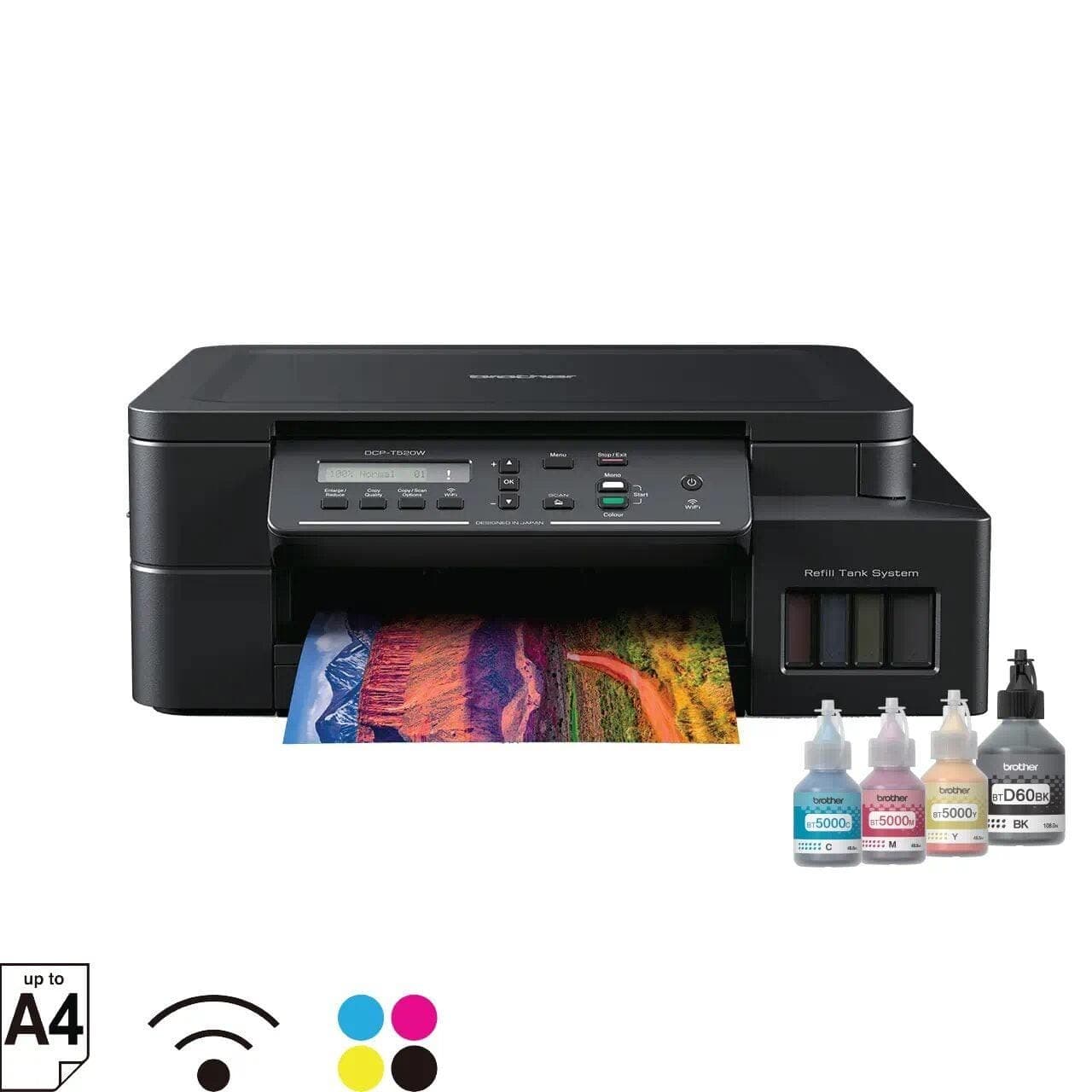 เครื่องปริ้นเตอร์มัลติฟังก์ชันอิงค์แท็งก์ BROTHER DCP-T520W