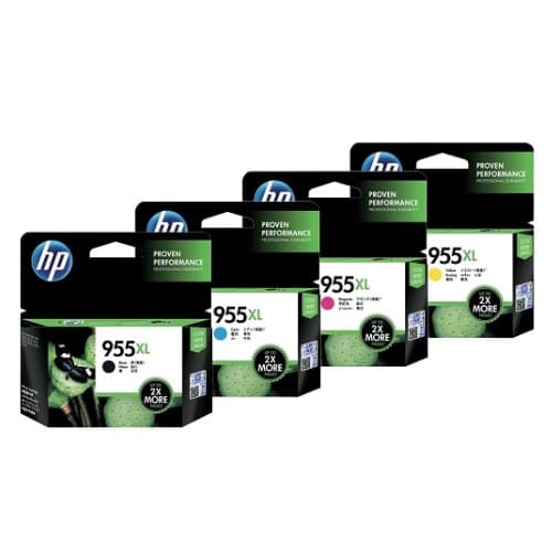 หมึกอิงค์เจ็ท HP 955XL BK (L0S72AA) / HP 955XL C (L0S63AA) / HP 955XL M (L0S66AA) / HP 955XL Y (L0S69AA)