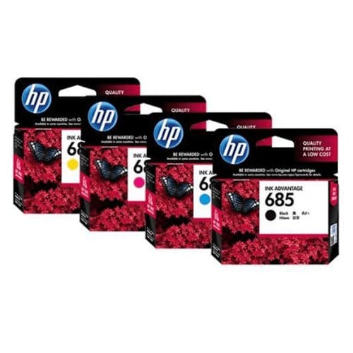 หมึกอิงค์เจ็ท HP 685 BK (CZ121AA ) / HP 685 C (CZ122AA ) / HP 685 M (CZ123AA ) / HP 685 Y (CZ124AA )