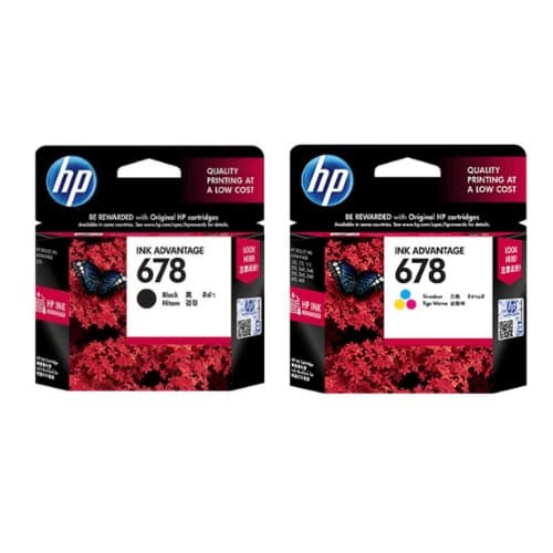 หมึกอิงค์เจ็ท HP 678 BK (CZ107AA) / HP 678 CO (CZ108AA)