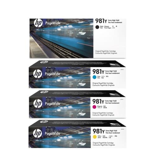 หมึกอิงค์เจ็ท HP 981Y BK (L0R16A) / HP 981Y C (L0R13A) / HP 981Y M  (L0R14A) / HP 981Y Y (L0R15A)