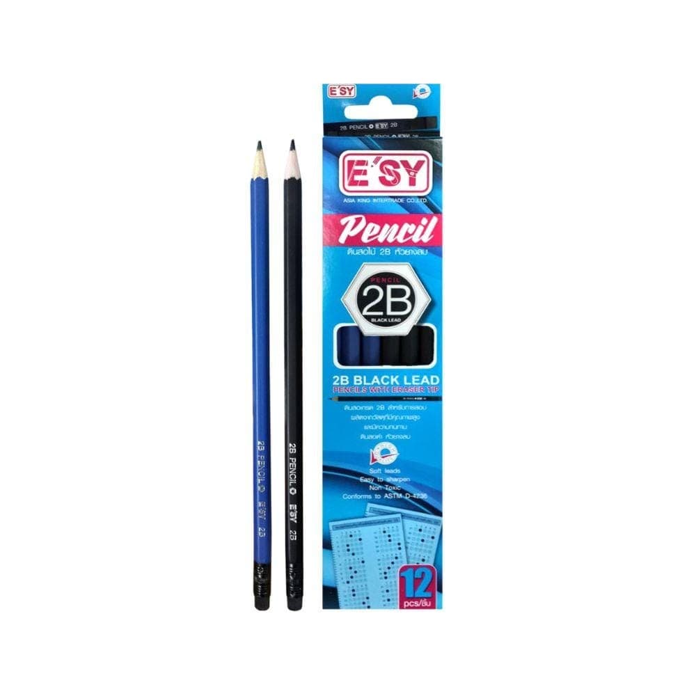 ดินสอไม้ Easy 2B มียางลบ