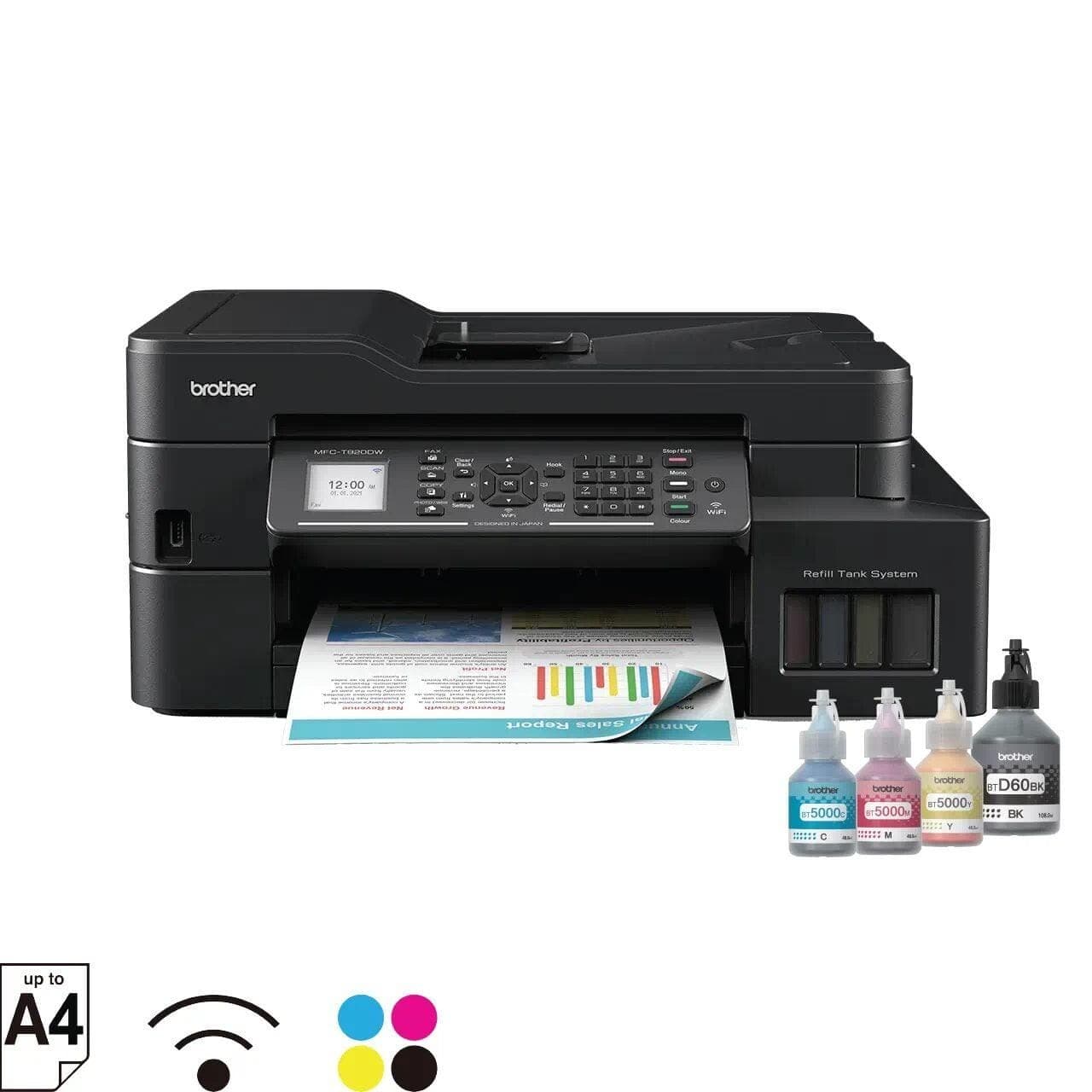 เครื่องปริ้นเตอร์มัลติฟังก์ชันอิงค์แท็งก์ BROTHER MFC-T920DW